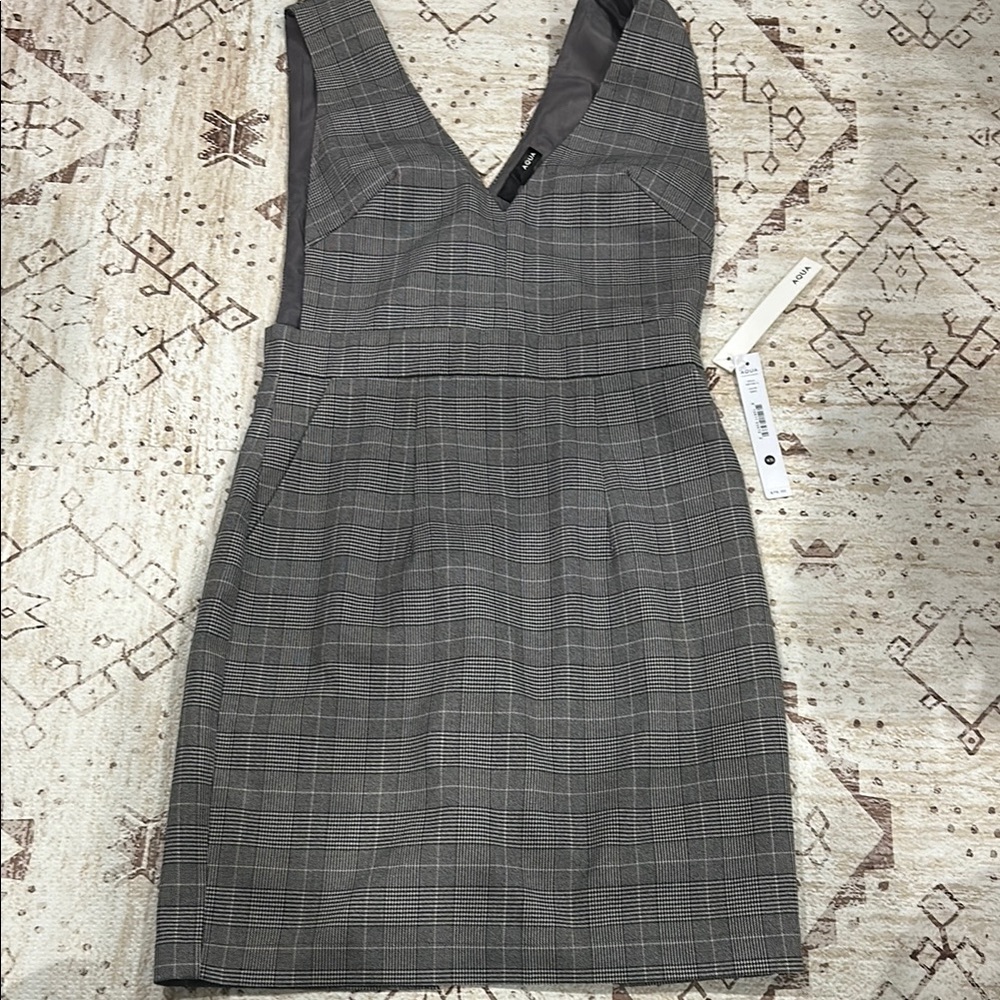 Gray Plaid Dress